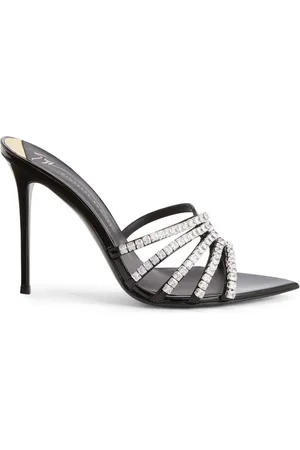 Giuseppe Zanotti Mules Intriigo Baguette 105 mm à ornements en cristal