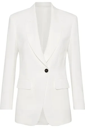 Brunello Cucinelli Blazer à revers crantés