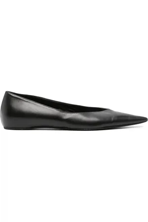 Totême Ballerines en cuir The Asymmetric à design métallisé