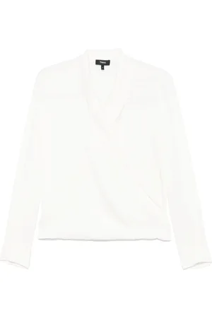 THEORY Blouse cache-cœur à revers pointus