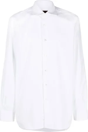 BARBA Chemise en coton à col italien