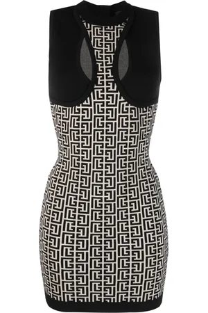 Balmain Robe courte à motif monogrammé