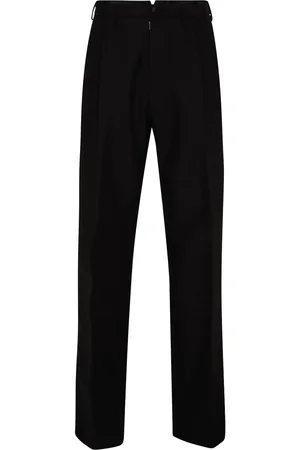 Maison Margiela Pantalon évasé à rayures en satin