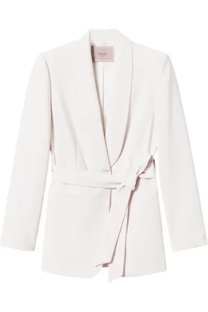 Twin-Set Blazer ceinturé à motif Oval T