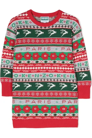 Kenzo Pull en maille Fair Isle à col rond