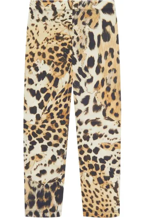 Roberto Cavalli Legging en coton à imprimé léopard
