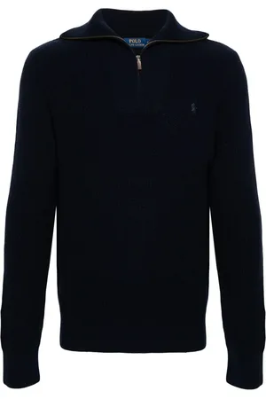 Ralph Lauren Pull zippé en maille gaufrée