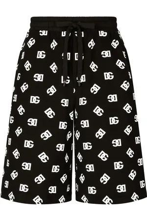 Dolce & Gabbana Short de sport en coton à logo imprimé