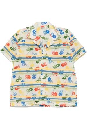 BODE Chemise Flower Stamp