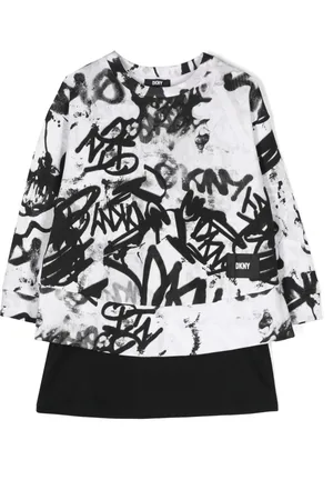 DKNY Robe courte à imprimé Graffiti