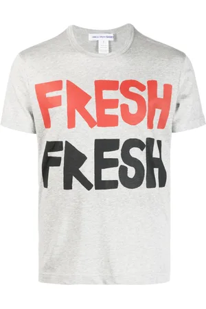 Comme des Garçons T-shirt en coton à slogan imprimé