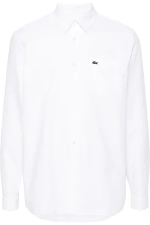 Lacoste Chemise en coton à patch logo