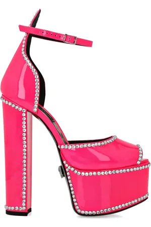 Philipp Plein Sandales en cuir à ornements en cristal
