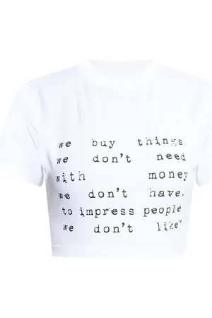Vetements T-shirt à slogan imprimé