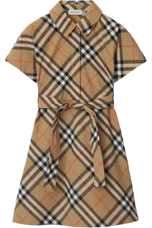 Burberry Robe en coton à motif Vintage Check