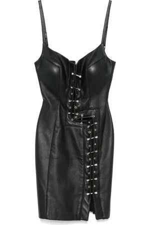 MITILIANE COUTURE Robe courte en cuir à piercing