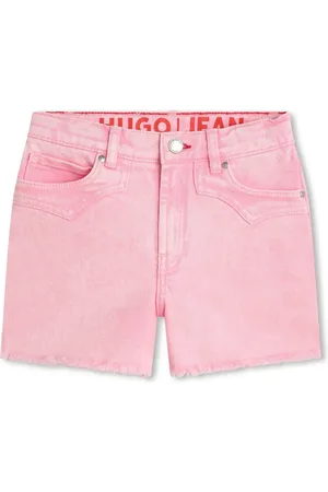 HUGO BOSS Short en jean à ourlet frangé