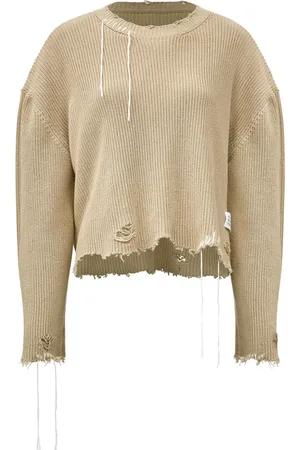 Maison Margiela Pull en coton à col rond