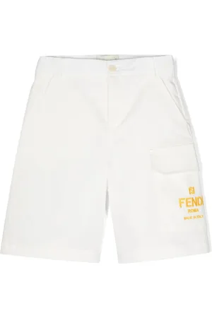 Fendi Short en coton à logo brodé