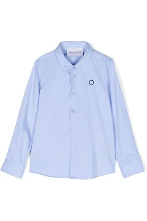 Trussardi Chemise boutonnée à logo brodé