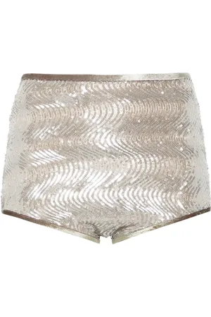 FORTE FORTE Short orné de sequins à taille haute