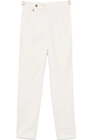 Brunello Cucinelli Pantalon court à détails plissés