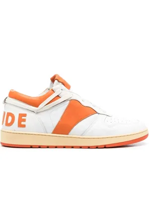 Rhude Baskets en cuir à patch logo