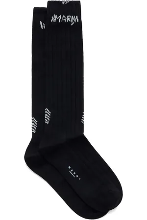 Marni Chaussettes en coton mélangé à logo brodé