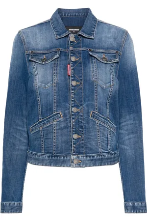 Dsquared2 Veste en jean à effet délavé