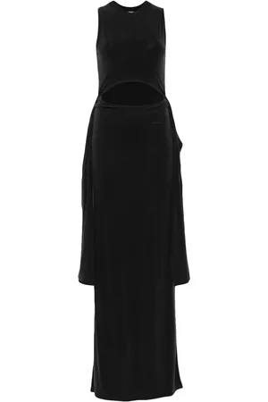 Balmain Robe longue à design nervuré
