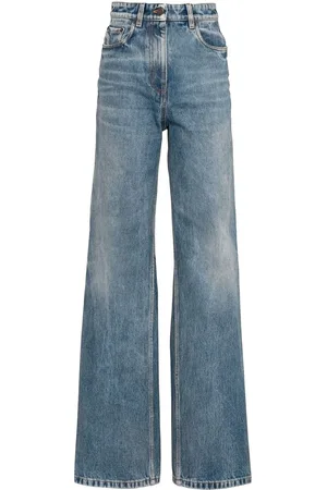 Prada Jean droit à effet délavé