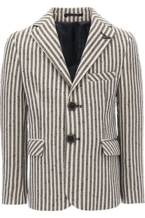 M. Moustache Blazer rayé à simple boutonnage