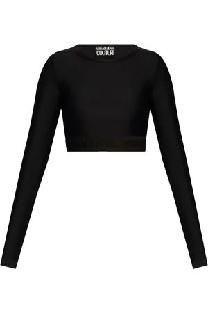 VERSACE Haut crop à bande logo