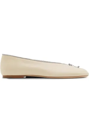 Burberry Ballerines Sadler Zip en cuir