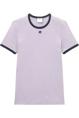 Courrèges T-shirt à logo appliqué