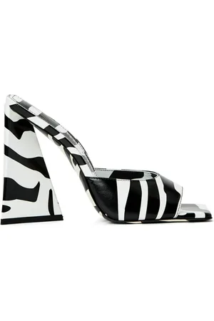 The Attico Mules Devon 115 mm à imprimé zébré
