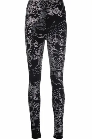 Philipp Plein Legging à motif graphique orné de cristal