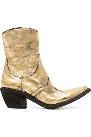 Madison.Maison Bottines Perla en cuir à fini métallisé