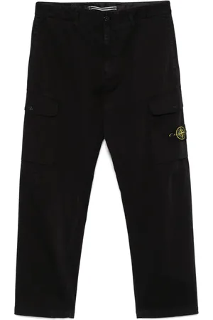 Stone Island Pantalon cargo à patch Compass
