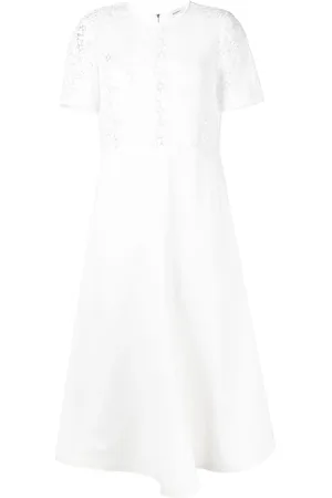 GOEN.J Robe mi-longue à empiècements en macramé