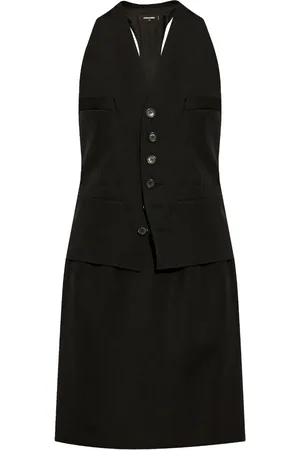Dsquared2 Robe en laine à col v