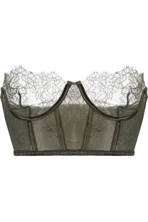 MAISON CLOSE Haut bustier bordé de dentelle