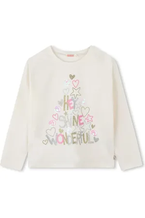 Billieblush T-shirt en coton à sequins