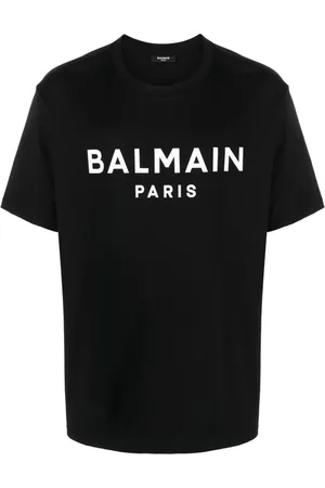 Balmain T-shirt en coton à logo imprimé