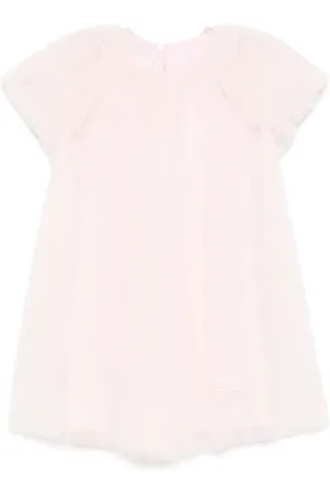 Fendi Robe à logo brodé