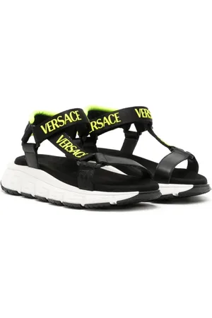 VERSACE Sandales à logo imprimé