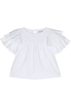 DOUUOD KIDS Blouse à manches volantées