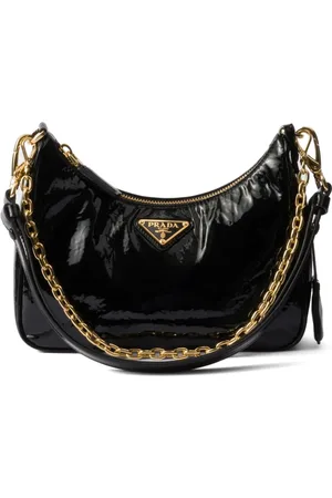 Prada Sac porté épaule Re-Edition en cuir verni