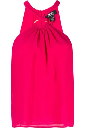 DKNY Blouse à col lacé