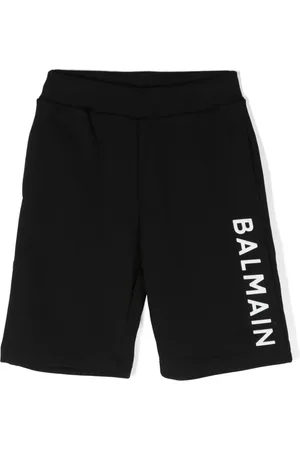 Balmain Short en coton à logo embossé